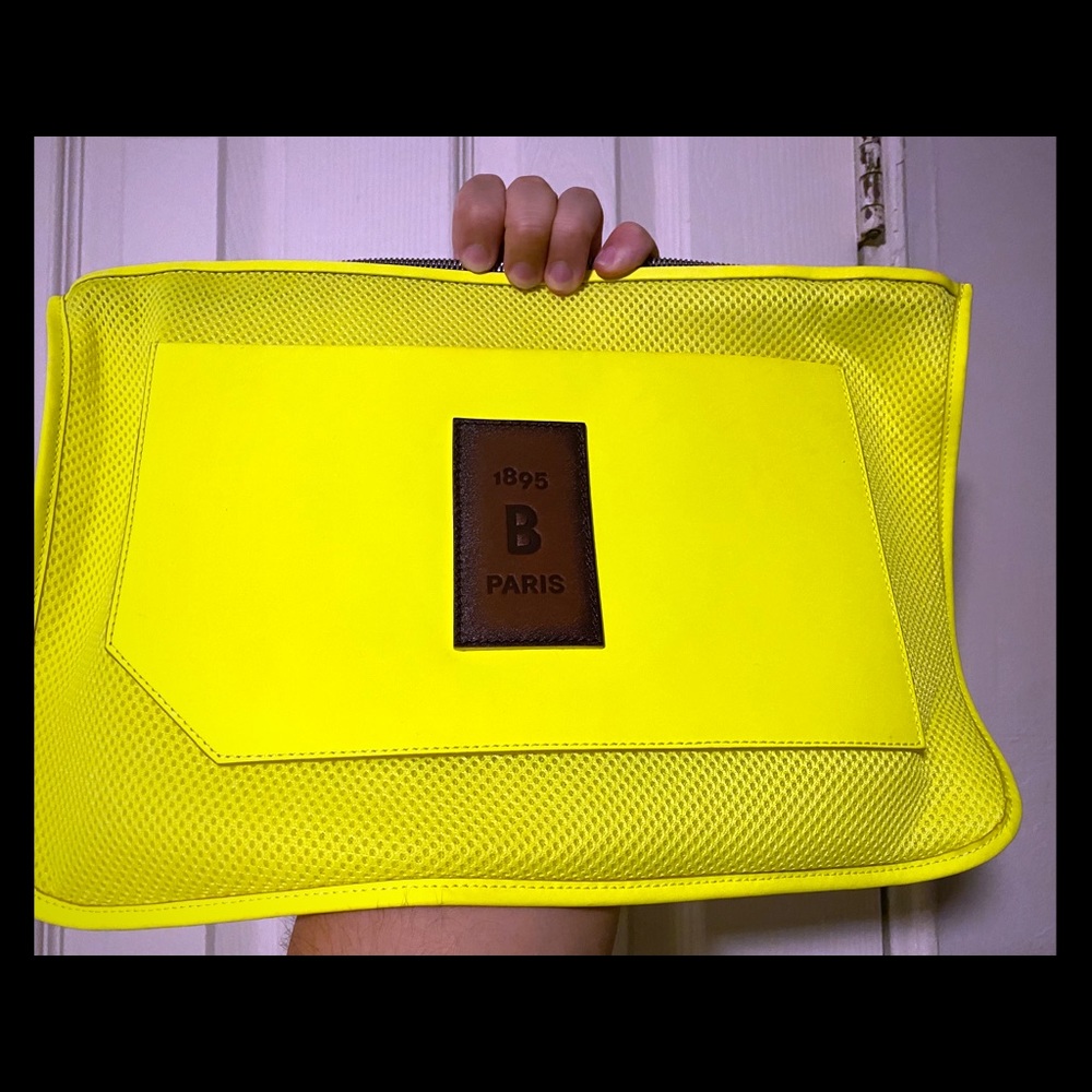 berluti pouch with pool float